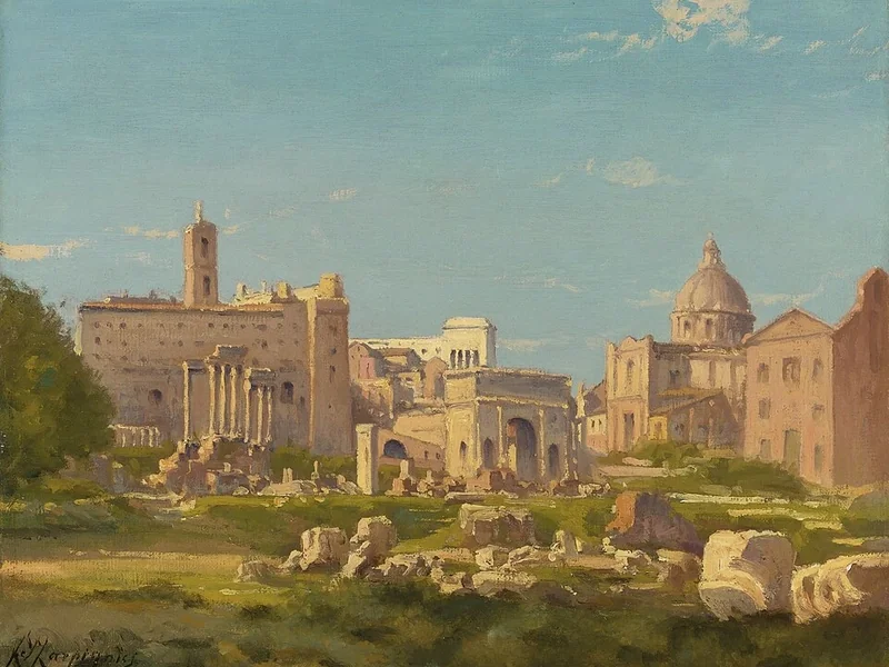 1819-Henri Harpignies - Il Foro Romano